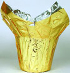 Mylar Cover for 4 inch Pots - Gold